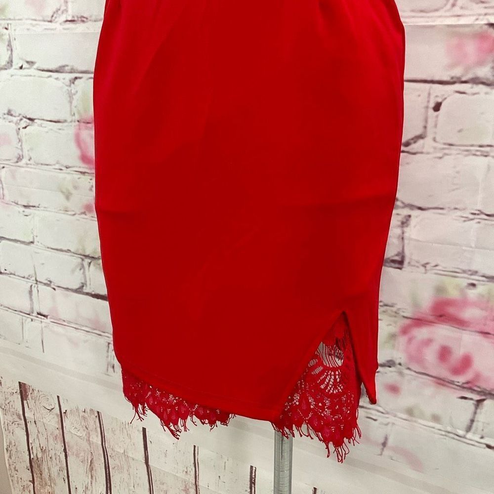 Lulu’s NWT Mateo Red Lace Strapless Bodycon Dress - Picture 6 of 14